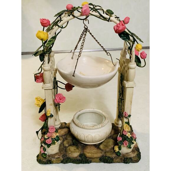 Yankee Candle Other - Yankee Candle Retired Ceramic Rose Garden Gazebo Tart Warmer